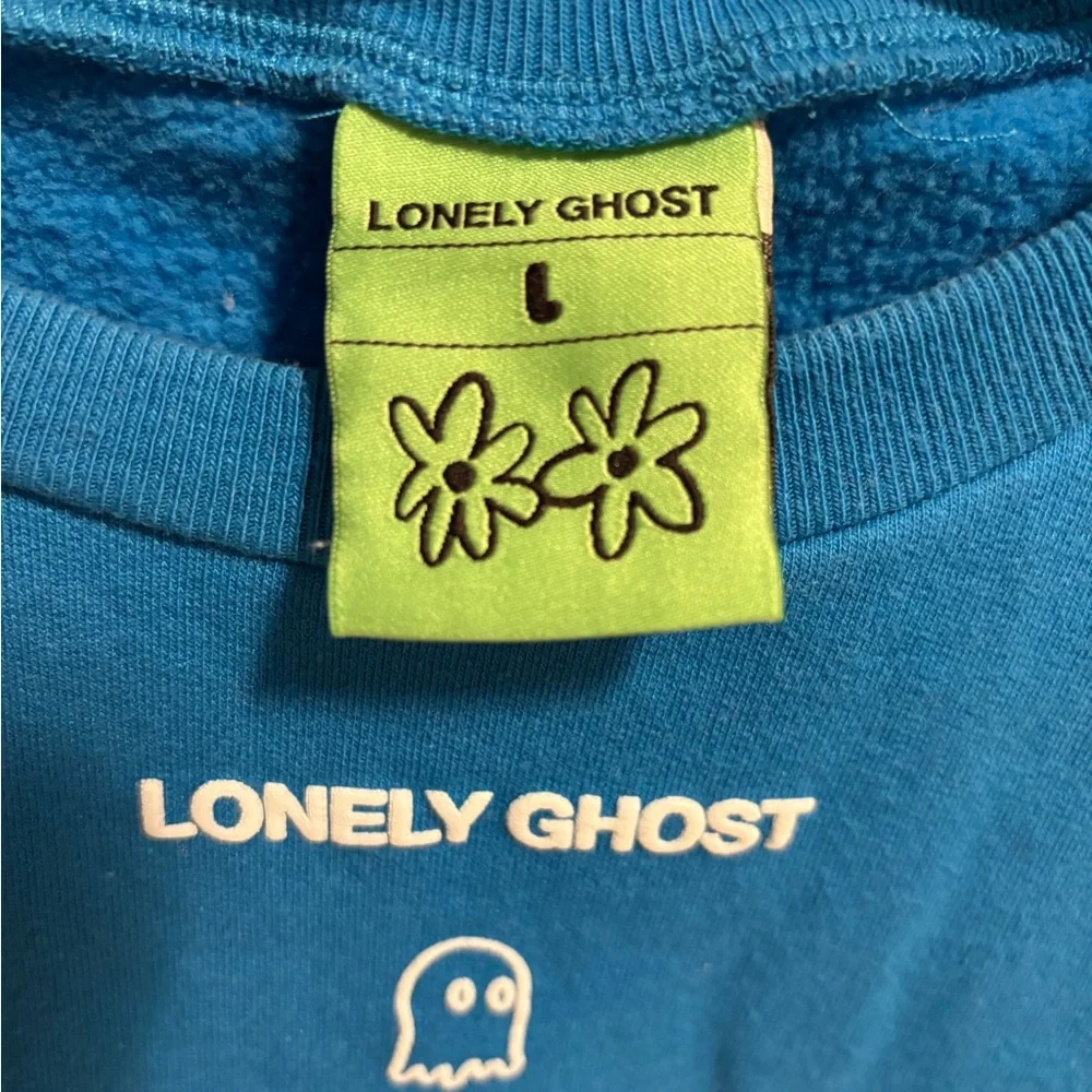 LONELY GHOST Vibrant Blue Crewneck Sweater - Picture 3 of 3